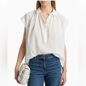 Nili Lotan Normandy Pleated Blouse size XS